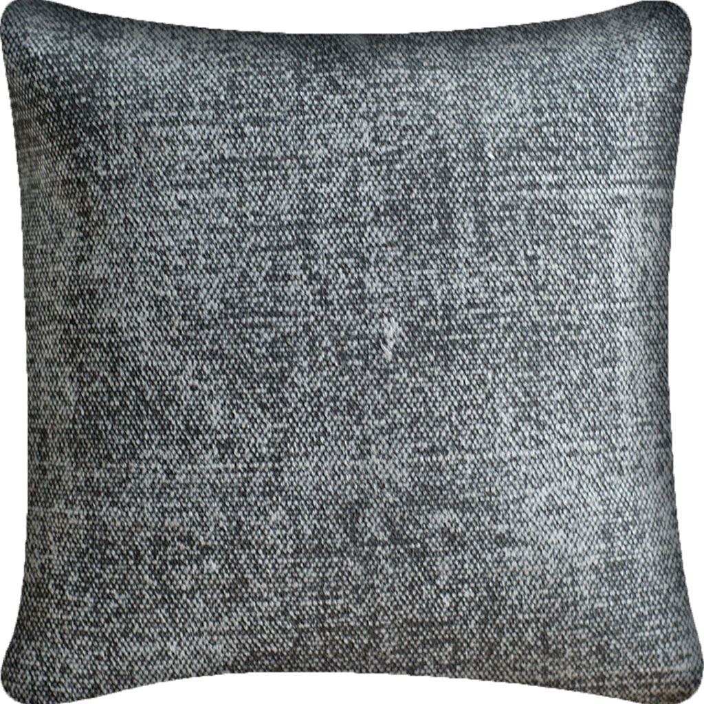 Laneus II 22 x 22 Dark Gray Speckled Decorative Pillow Cover, by Mercana, 21.75" length x 21.65" width x 1.57" height