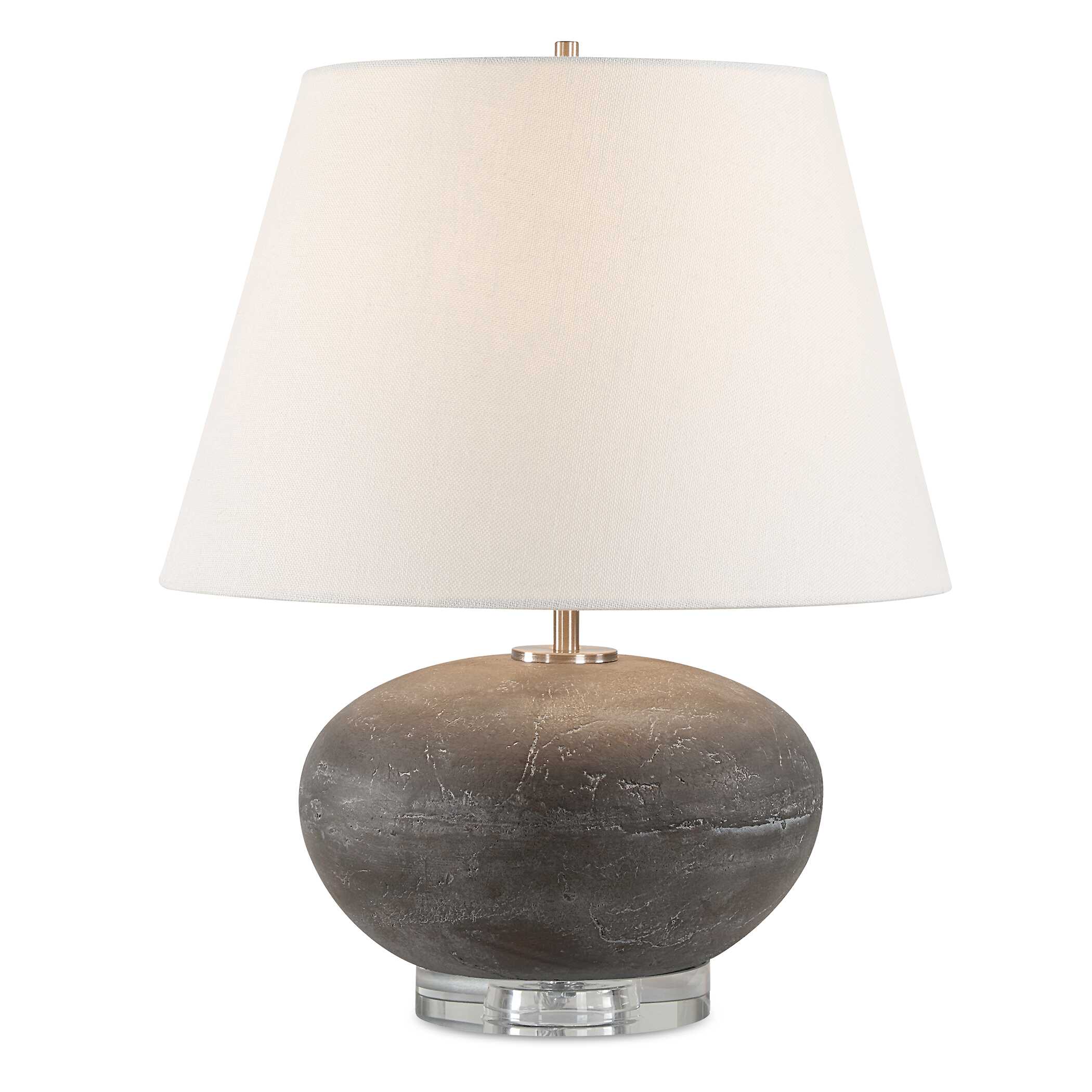 Beckley Gray Stone Table Lamp, by Uttermost, 15" width x 18.75" height x 15" depth View 1