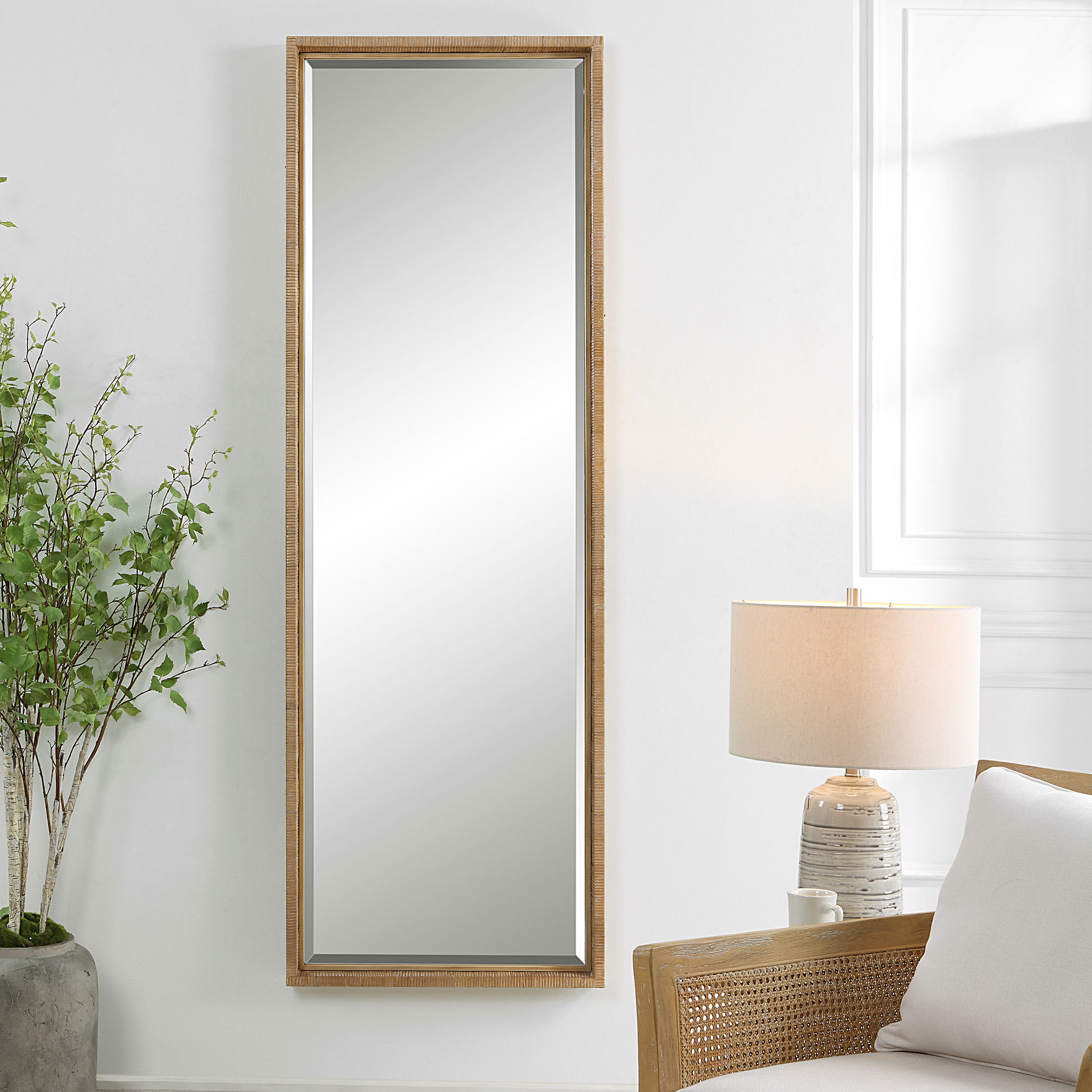 Paradise Rattan Mirror large image 