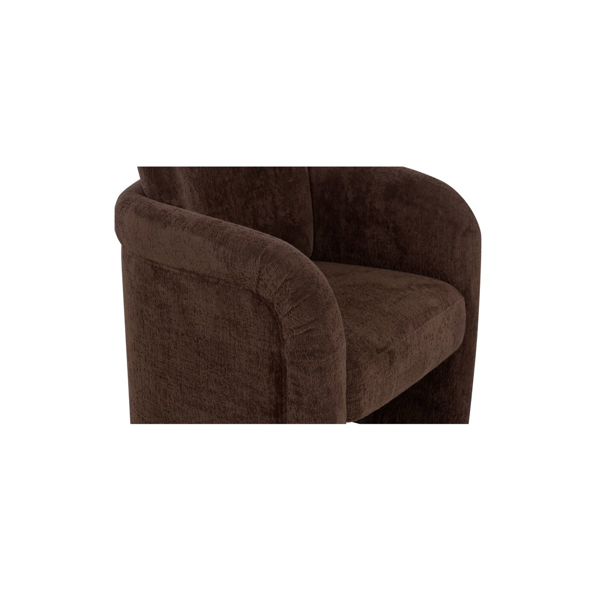 Mesto Rolling Dining Chair Dark Brown, by Moe's Home, 26" width x 32.5" height x 25.6" depth View 9