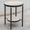 Dauntless Travertine Side Table thumbnail 1