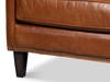 Philipe Distilled Leather Sofa Brown, by Sarreid, 7' width x 3' height thumbnail 6