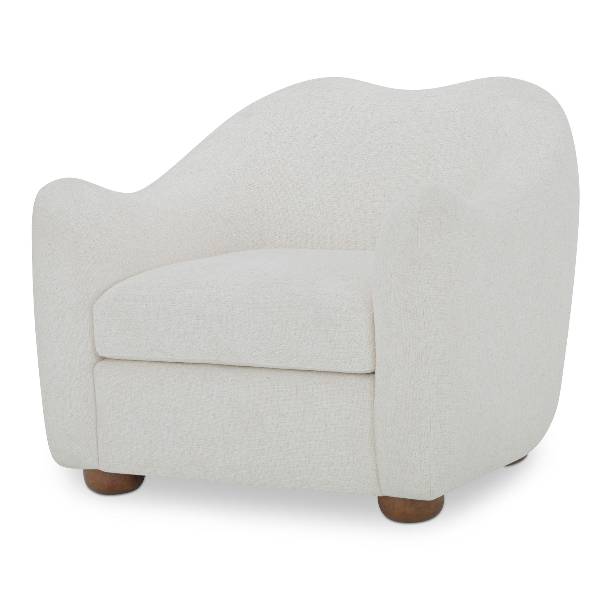 Bria Accent Chair Oatmeal, by Moe's Home, 35" width x 29.6" height x 33.25" depth View 2