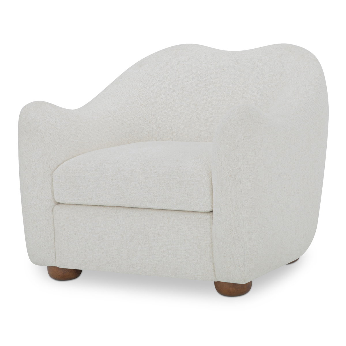Bria Accent Chair Oatmeal, by Moe's Home, 35" width x 29.6" height x 33.25" depth View 2