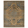 Jaipur Living Fontane JIN06 Handknotted Stripes Tan and Blue Area Rug (6'x9') thumbnail 2