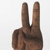 Pacem 4L x 4W Natural Wooden Carved Peace Sign Hand, Decorative Object by Mercana, 4" length x 3.94" width x 12.99" height thumbnail 11