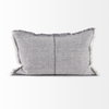 Thais 13x21 Gray Fabric Fringed Decorative Pillow Cover, by Mercana, 13" length x 21" width x 0.2" height thumbnail 6