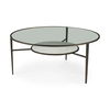 Felicity  Marble Top with Iron Frame Coffee Table, by Mercana, 36" length x 36" width x 16" height thumbnail 1