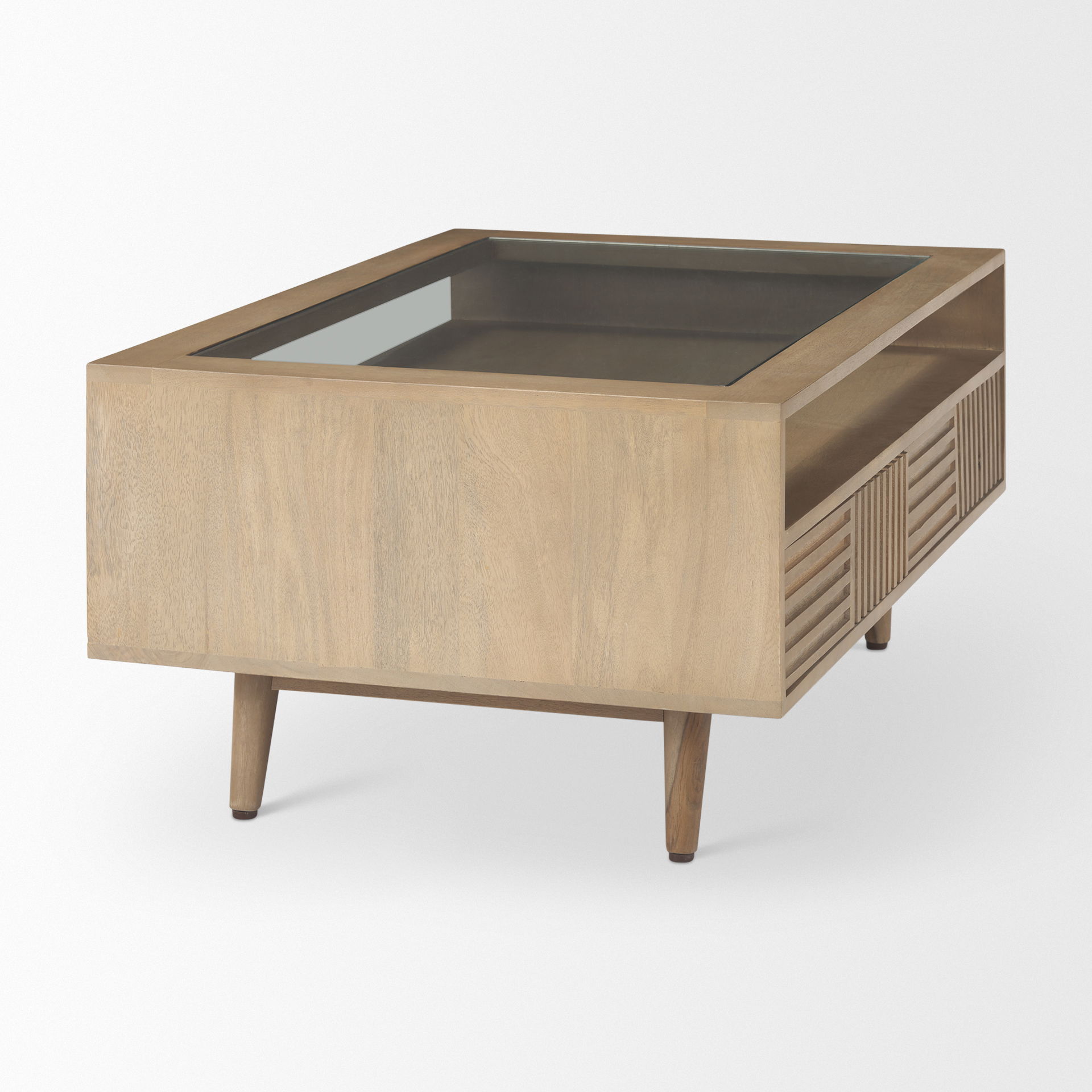 Sable   Light Brown Wood Coffee Table large image 