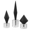 Alize Black Sculptures Set/3, Figurines & Statue by Uttermost, 3.5" width x 14" height x 3.5" depth thumbnail 1