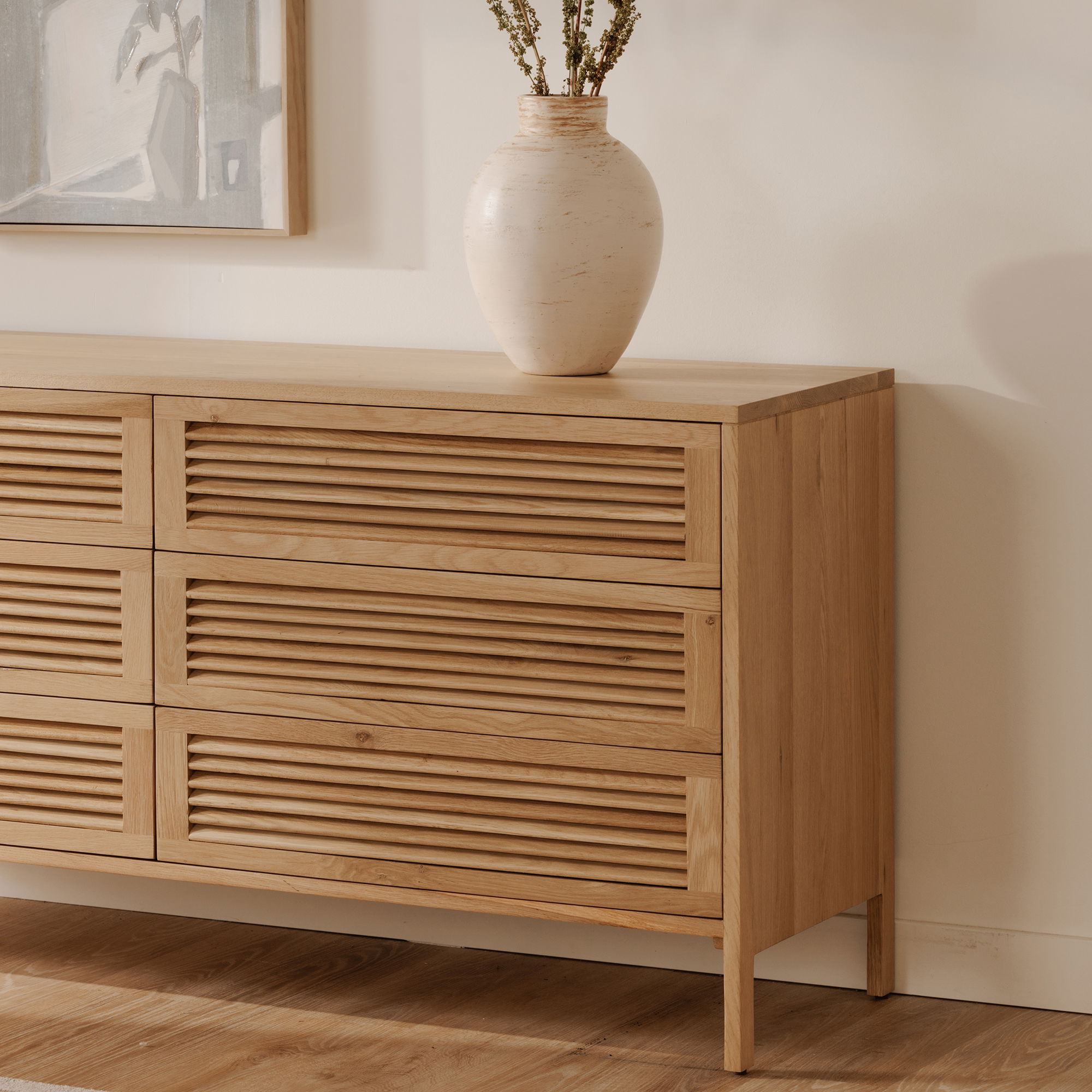 Teeda 6 Drawer Dresser Natural large image 