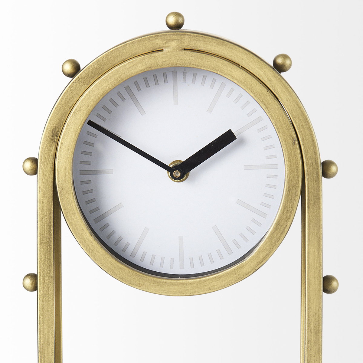 Marian  Gold Studded Table Clock, by Mercana, 7.48" length x 5.71" width x 12.99" height View 9