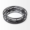 Piers (Set of 2) Black Metal Mirrored Round Trays, Decorative Tray by Mercana, 22" length x 22.05" width x 4.13" height thumbnail 4