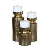 Amina Antique Brass Candleholders Set/3, Candles & Candle Holder by Uttermost, 5" width x 13" height x 5" depth thumbnail 3