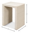 Stacked Side Table  Antique White, by Sarreid, 1'4" length x 1'8" width x 2' height thumbnail 14