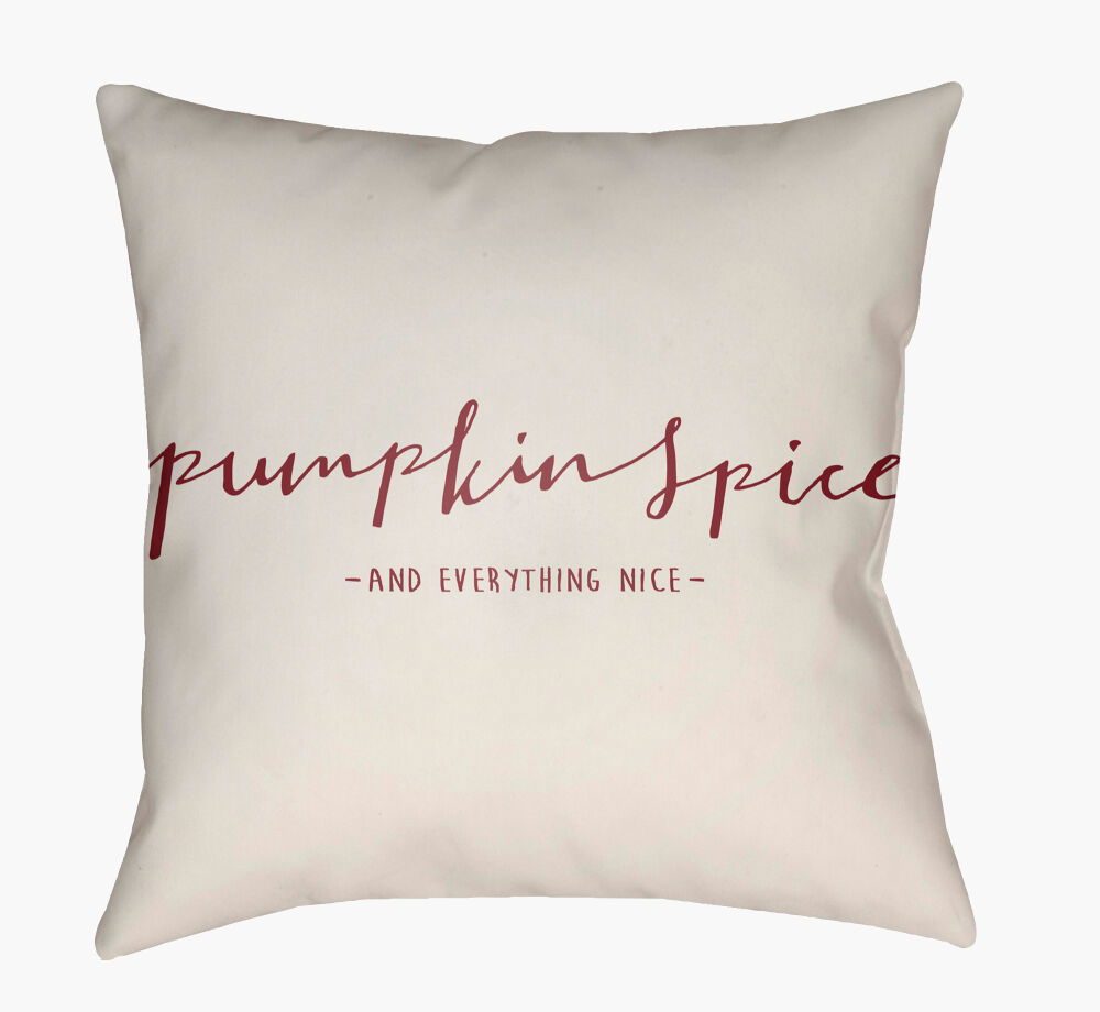 Pumpkin Spice Accent Pillow, Decorative Pillow by Surya, 18" length x 18" width