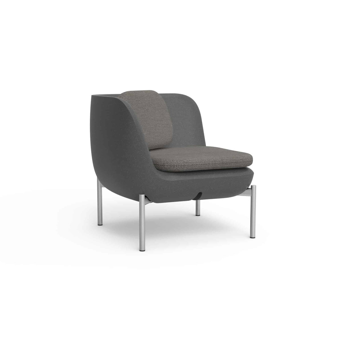 Inou Elements Corner Lounge Chair, Outdoor Furniture by Crescent Garden, 2'3.8" width x 2'2.4" height x 2'3.8" depth View 5