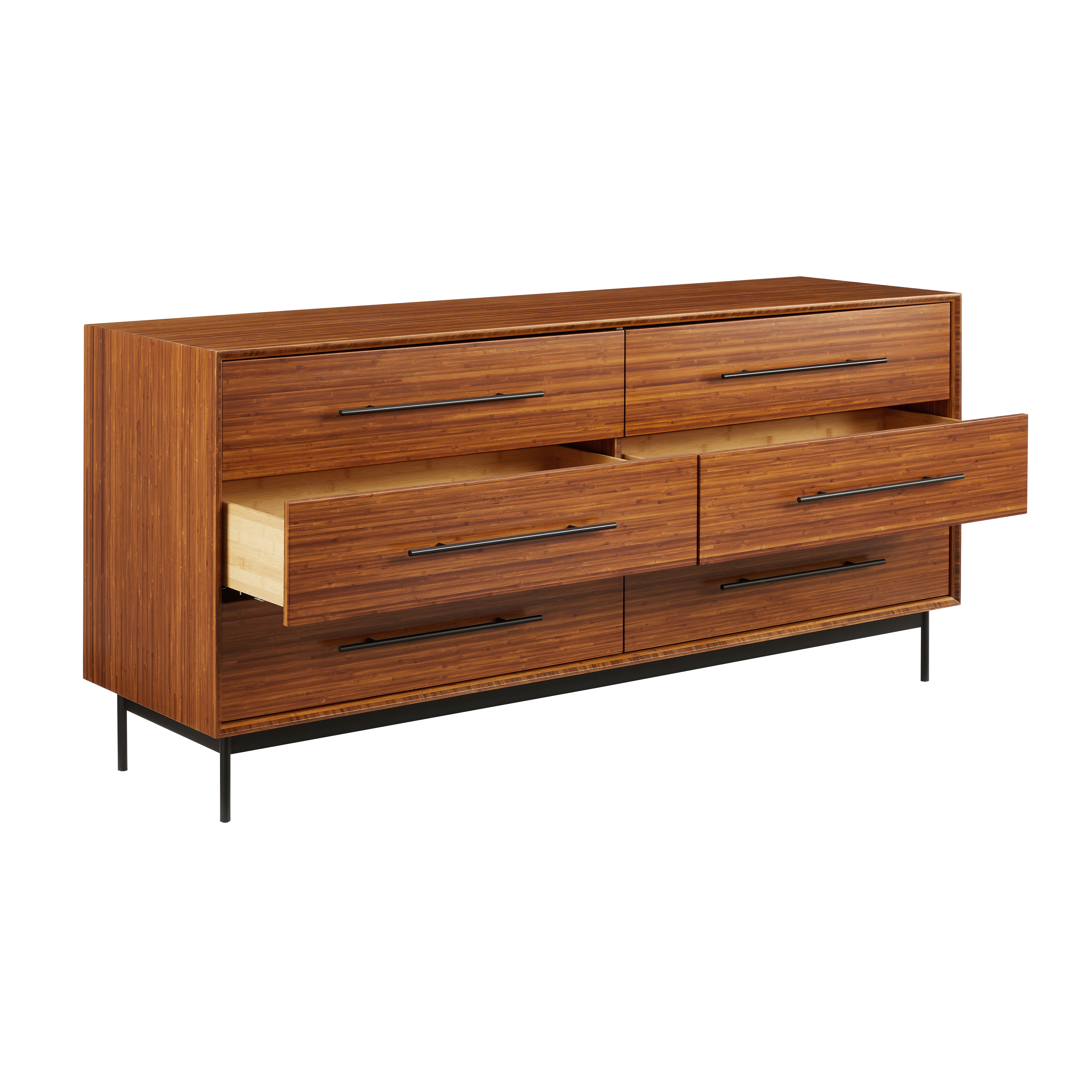 Taylor 6 Drawer Dresser, Amber large image 