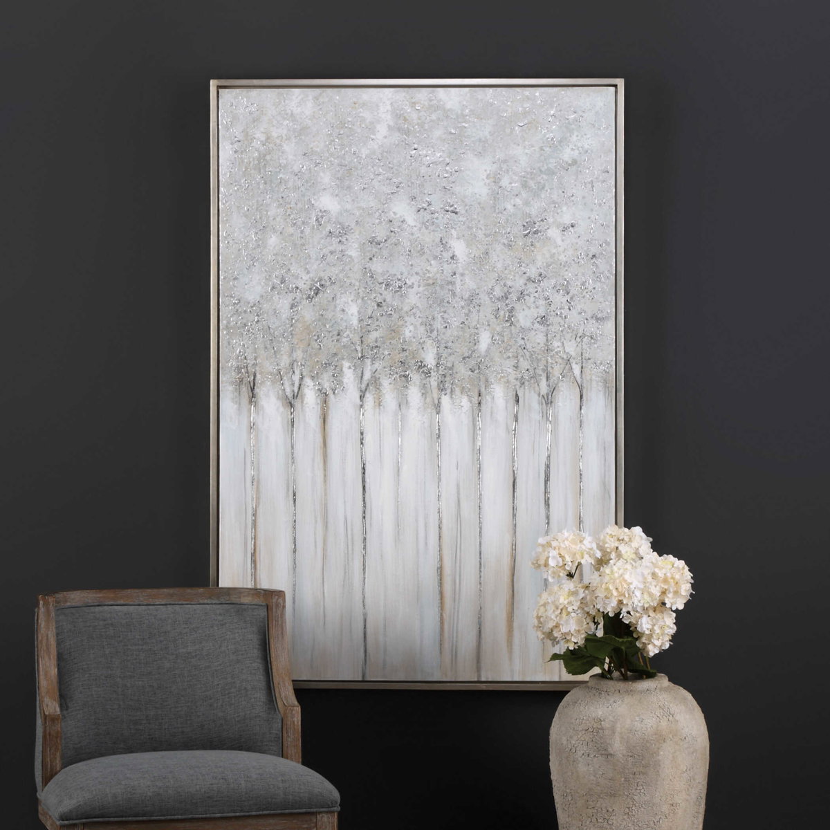 Strength In Numbers Abstract Art, by Uttermost, 41.75" width x 61.75" height x 1.75" depth View 2