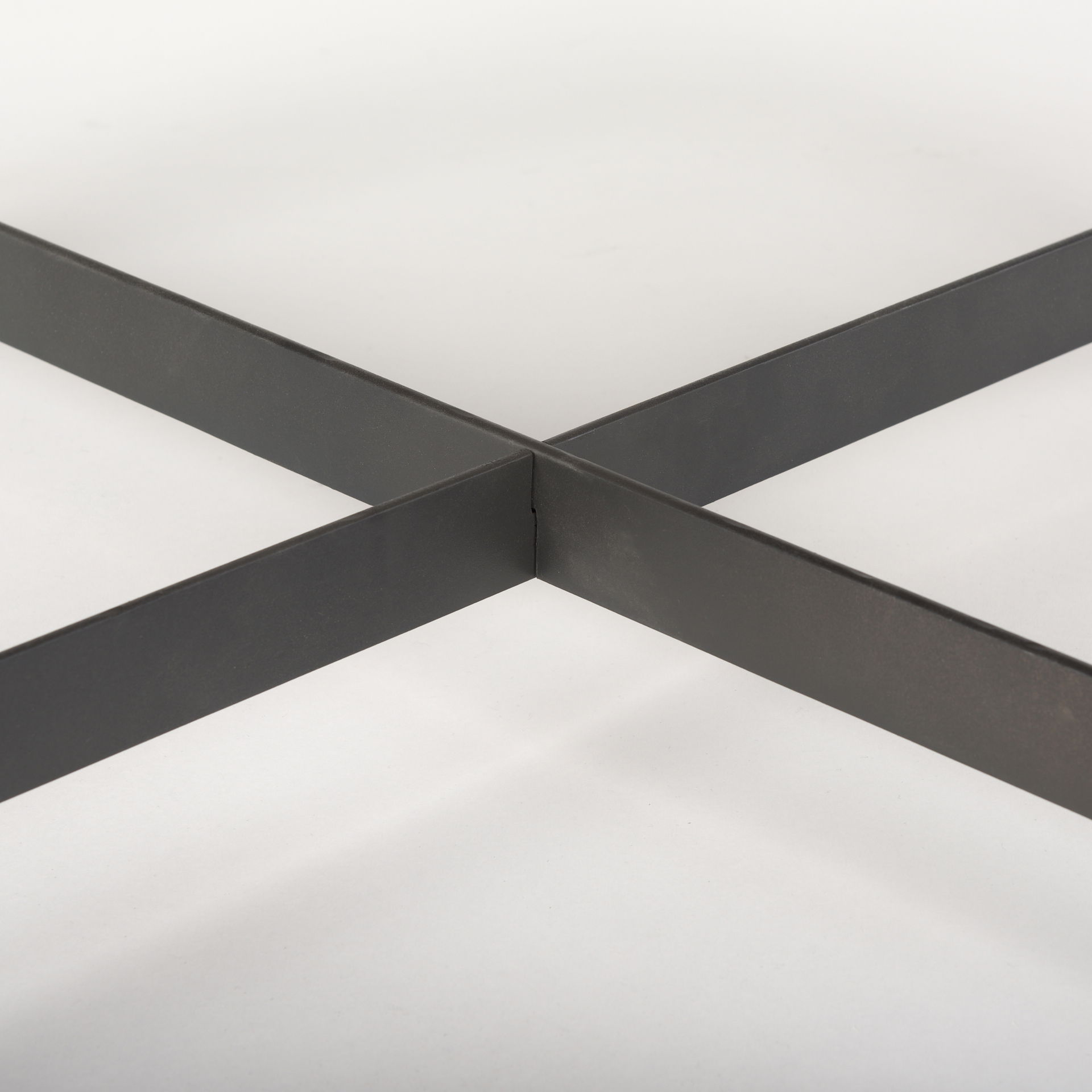 Marquisa 34.25L x 34.25W x 16.5H Small Brown Wood with Black Metal Coffee Table large image 
