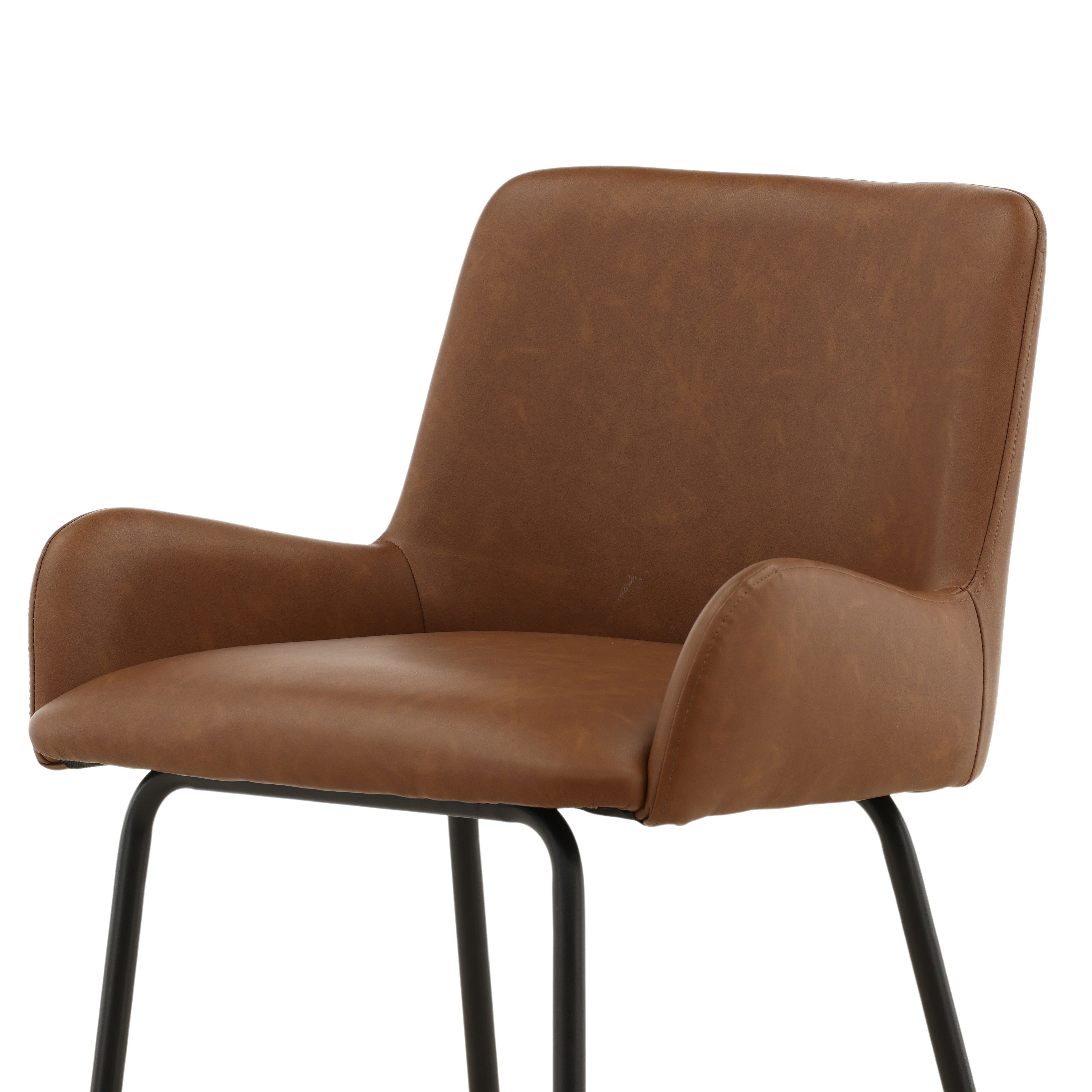 Zamar Counter Stool Set of 2 Saddle, Counter & Bar Stool by Dovetail, 21.75" width x 37.5" height x 20" depth View 6