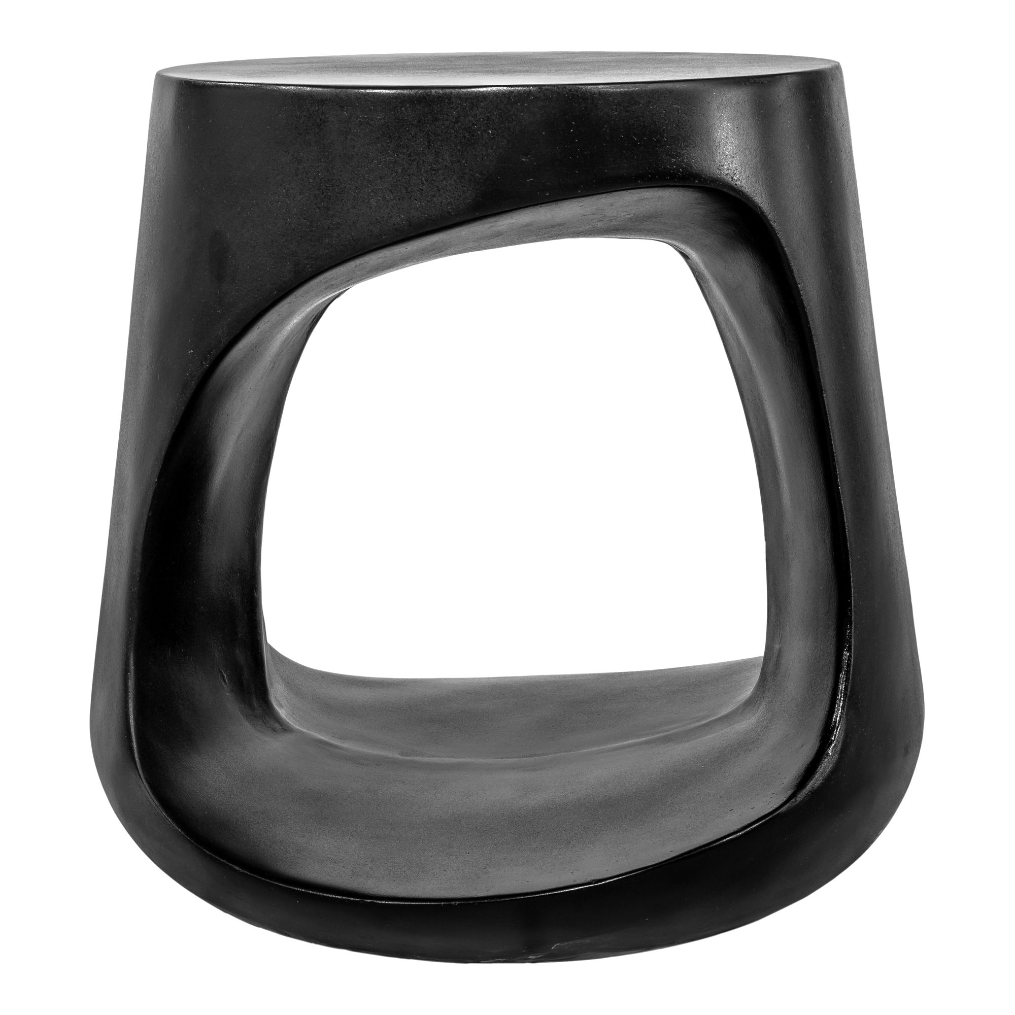Rothko Outdoor Stool Black, Outdoor Chair by Moe's Home, 1'5.75" width x 1'5.75" height x 1'5.5" depth View 1