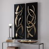 Brushstrokes Metal Wall Art, S/2 thumbnail 3