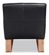 Wylam Leather Chair Onyx Black, Seating by Sarreid, 28" length x 36" width x 34" height thumbnail 10