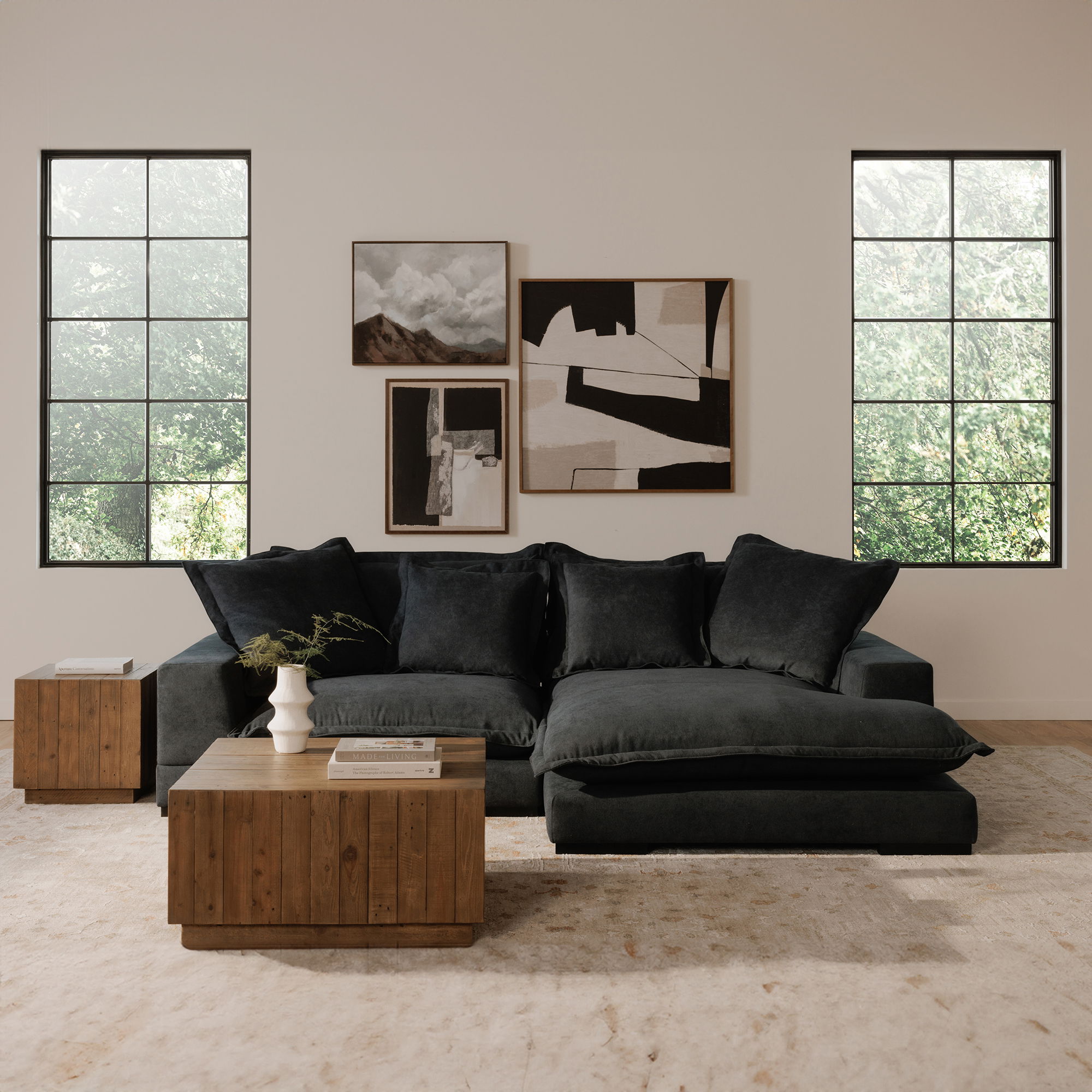 Jasper Coffee Table Natural, by Moe's Home, 31.5" width x 16" height x 31.5" depth View 8