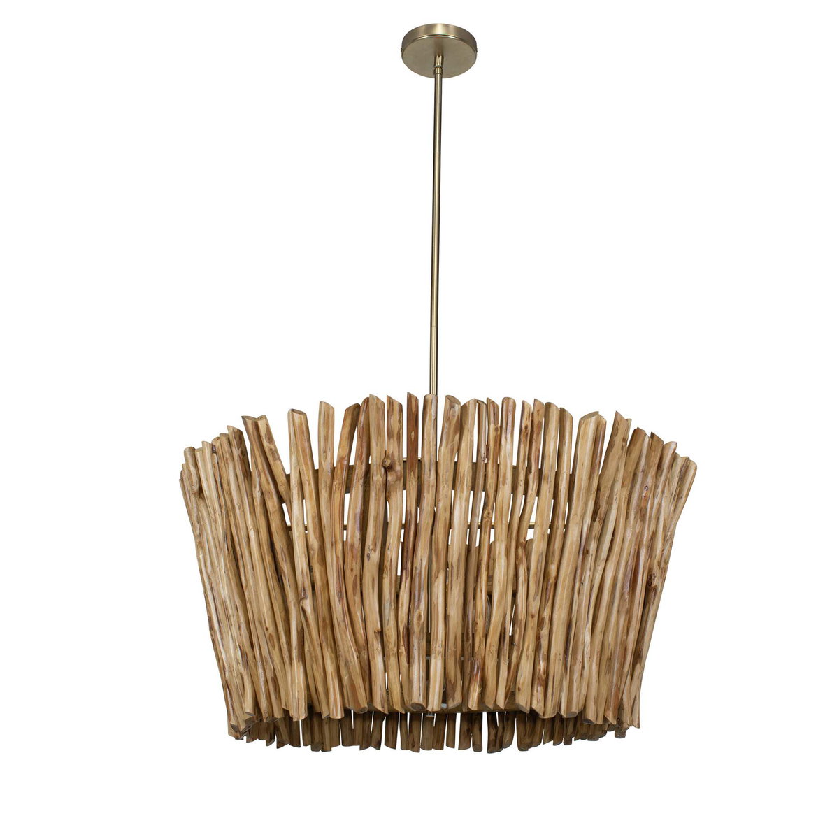 Rhea 4 Light Wood Branch Chandelier, Ceiling Light by Uttermost, 29" width x 15" height x 29.5" diameter x 29.5" depth View 6