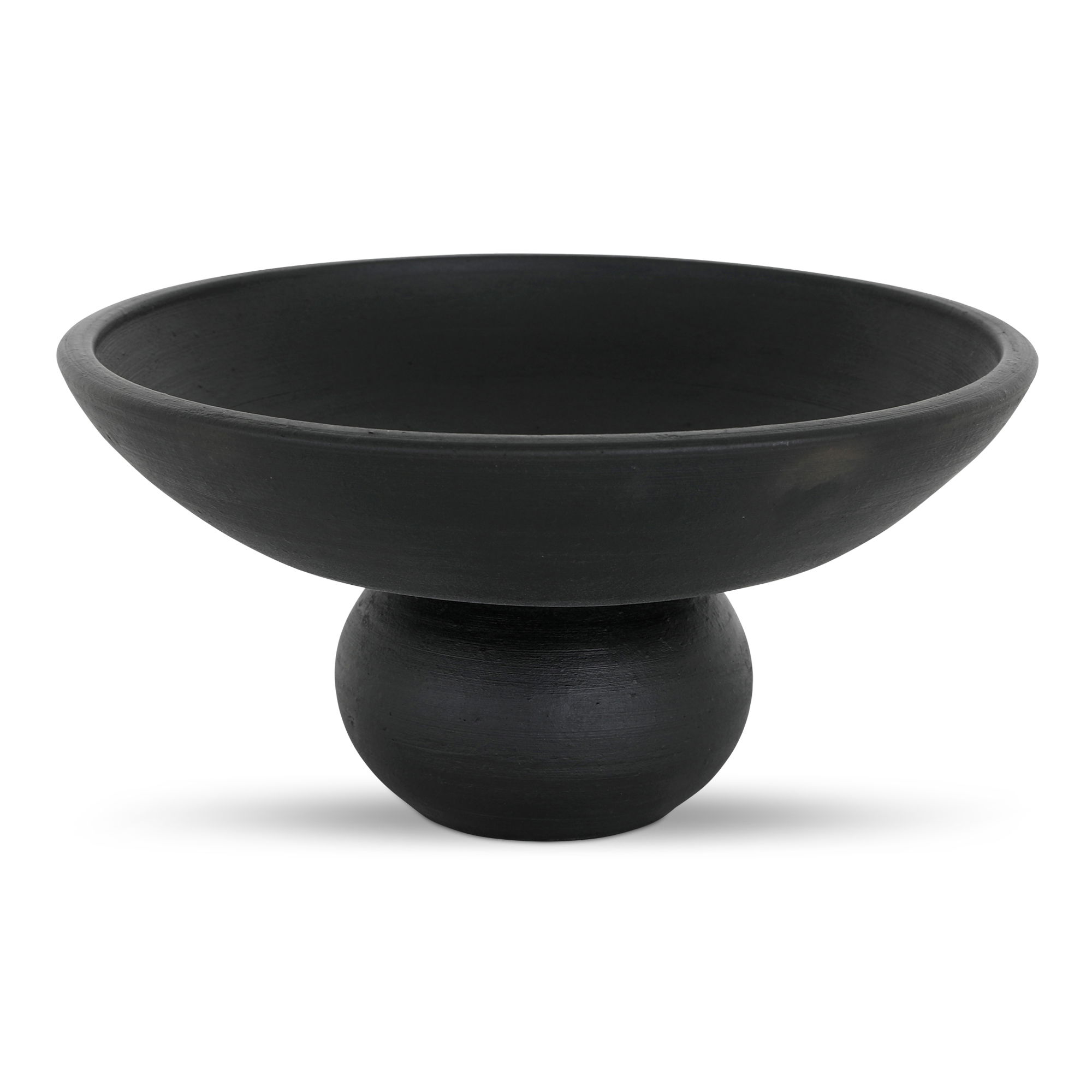 Asha Decorative Bowl Black Terracotta large image 