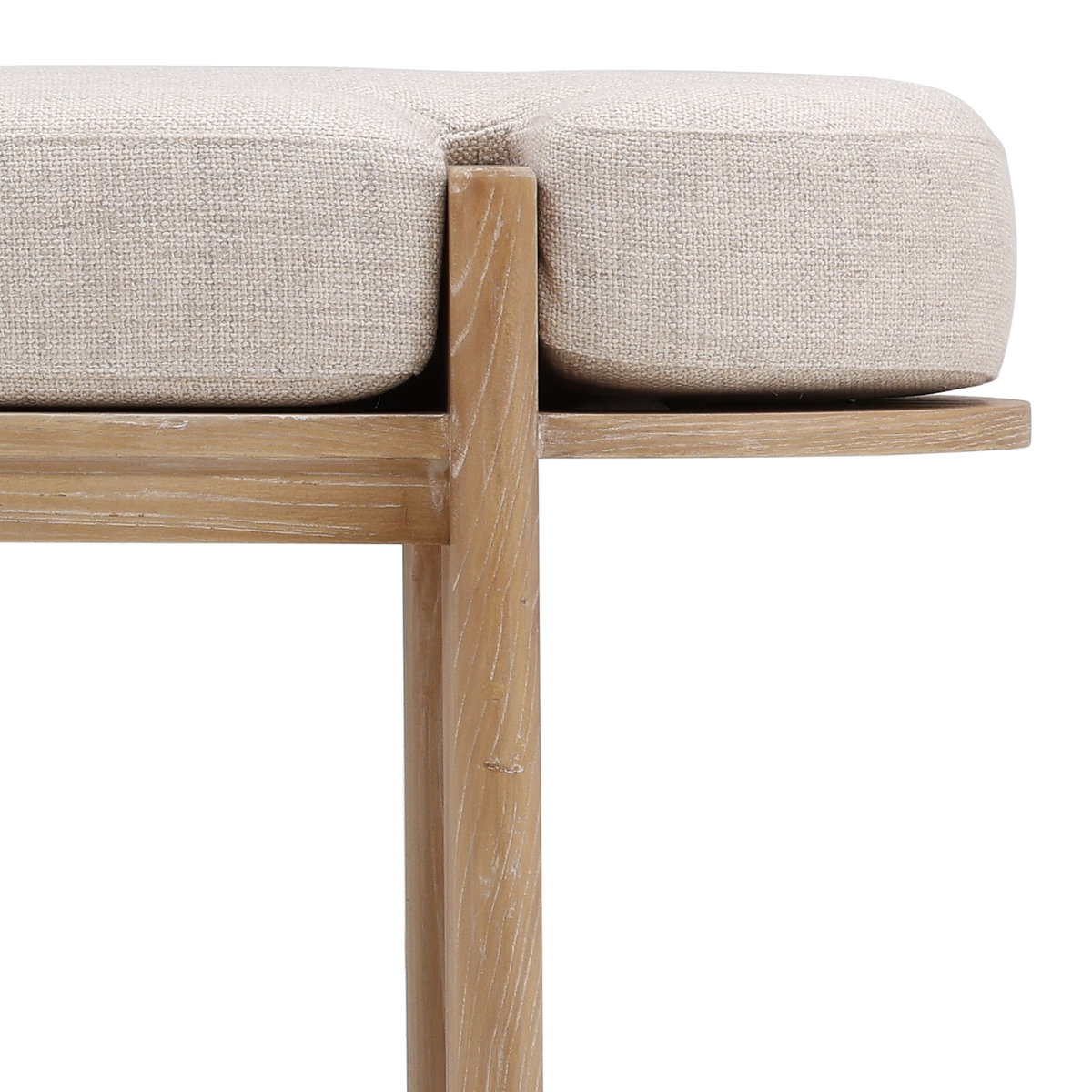 Ella Bench Light Natural, Benche by Dovetail, 63" width x 19.5" height x 18.5" depth View 5