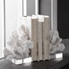 Charbel White Bookends Set/2, by Uttermost, 5.75" width x 9" height x 7.62" depth thumbnail 2