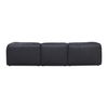 Form Classic L-shaped Modular Sectional Vantage Black Leather, Sectional Sofa by Moe's Home, 112" width x 26" height x 112" depth thumbnail 4