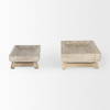 Carver Set of 2 Rectangular White Washed Wood Trays, Decorative Tray by Mercana, 15.5" length x 6.25" width x 2.75" height thumbnail 4
