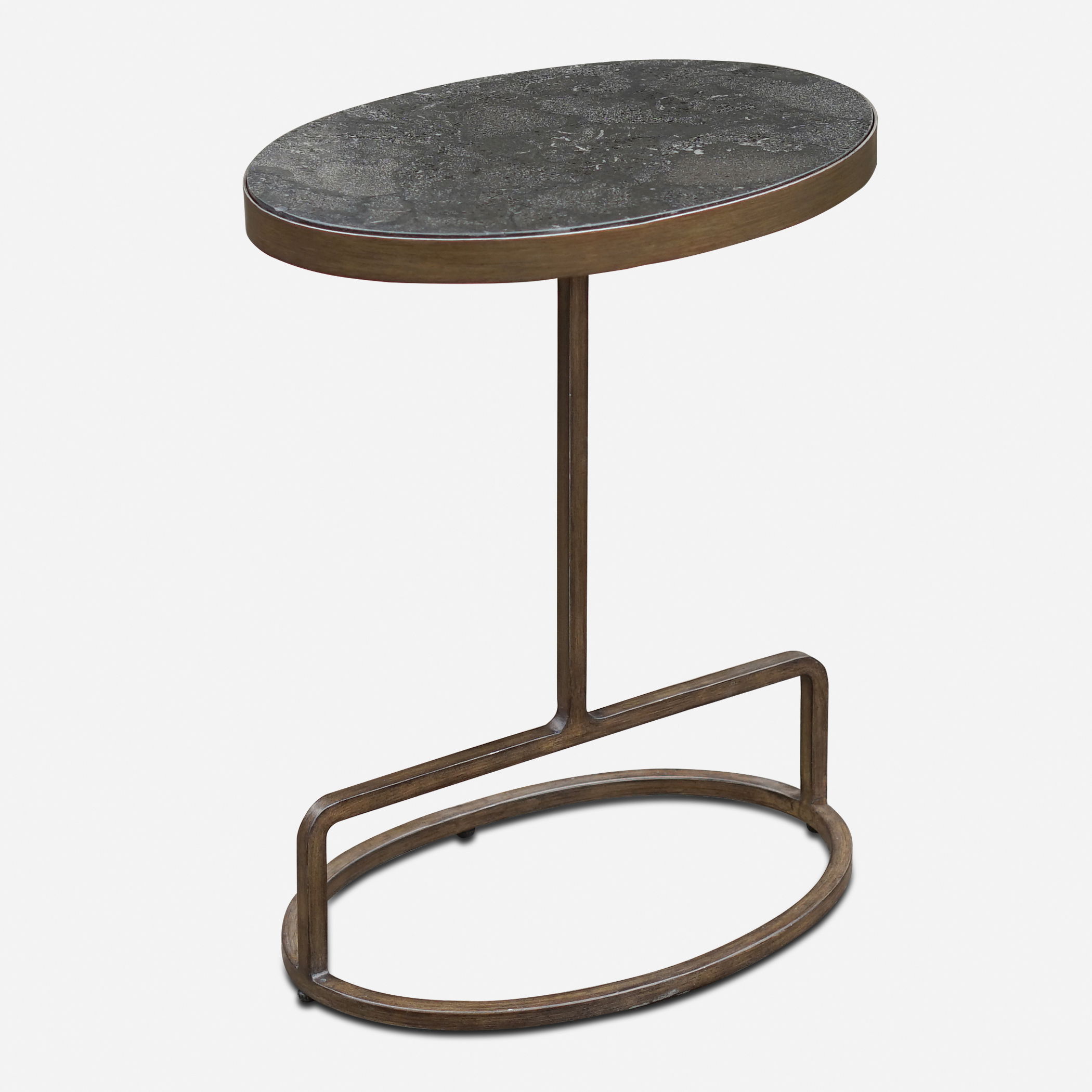 Jessenia Stone Accent Table, Furniture by Uttermost, 18" width x 23" height x 12" depth View 1