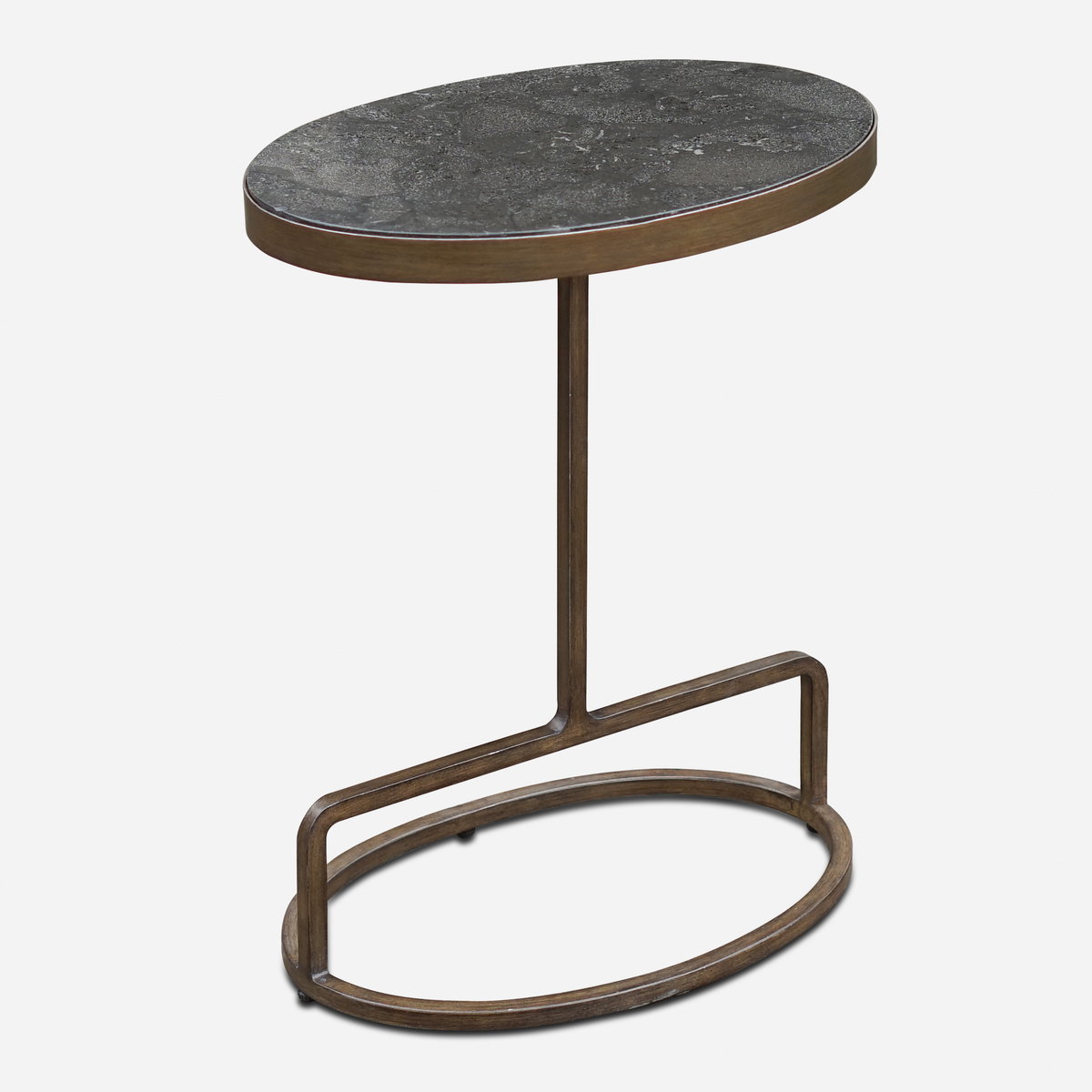 Jessenia Stone Accent Table, Side & End Table by Uttermost, 18" width x 23" height x 12" depth View 1