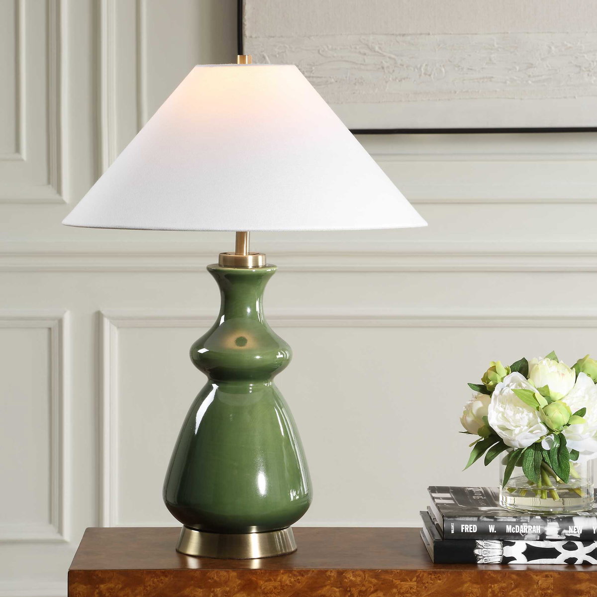 Green Thumb Table Lamp, by Uttermost, 18.5" width x 27.5" height x 18.5" depth View 2