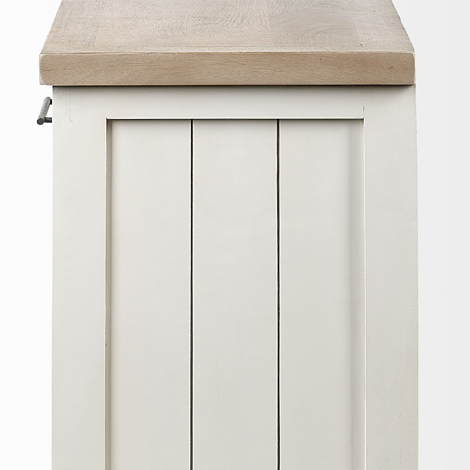 Fairview III Solid Wood Brown Top & White Frame 4 Cabinet Door Sideboard large image 