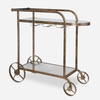 Carrinho Antique Brass Bar Cart, Bar Carts & Cabinet by Uttermost, 38.25" width x 36.25" height x 16.25" depth thumbnail 1