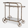 Carrinho Antique Brass Bar Cart, Bar Carts & Cabinet by Uttermost, 38.25" width x 36.25" height x 16.25" depth thumbnail 1
