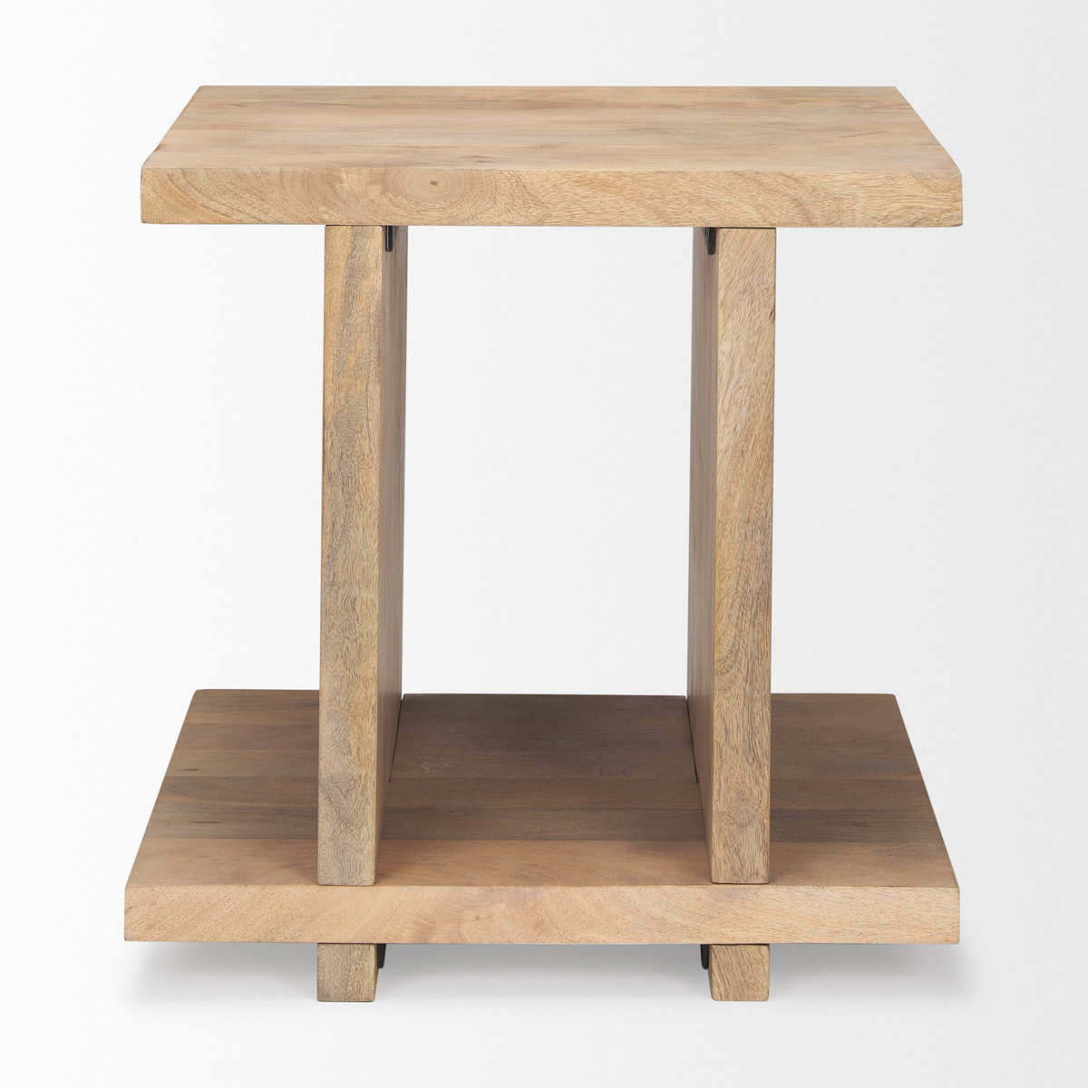 Nohr Light Brown Accent Table, Side & End Table by Mercana, 22" length x 18" width x 22" height View 4