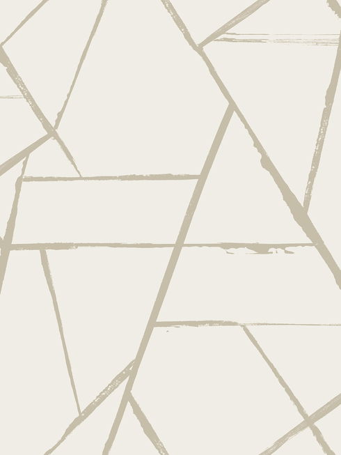 Intersect Beige Metallic Wallpaper