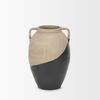 Tully Textured Matte Brown with Matte Black Short Ceramic Floor Vase thumbnail 3