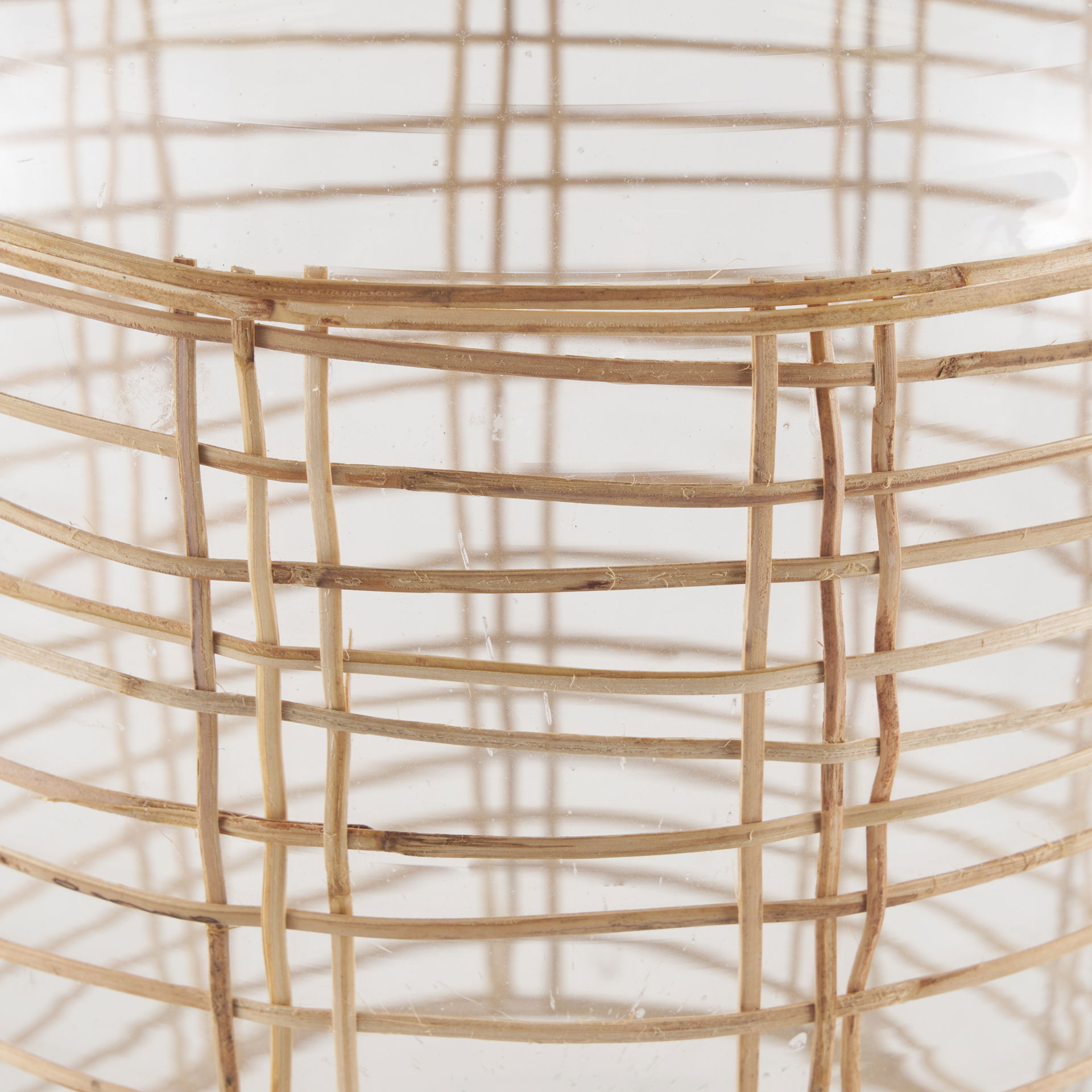 Troian Large Rattan Wrapped Glass Bottle large image 