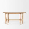Taylin Light Brown Solid Wood Desk, by Mercana, 59.8" length x 25.6" width x 30" height thumbnail 4