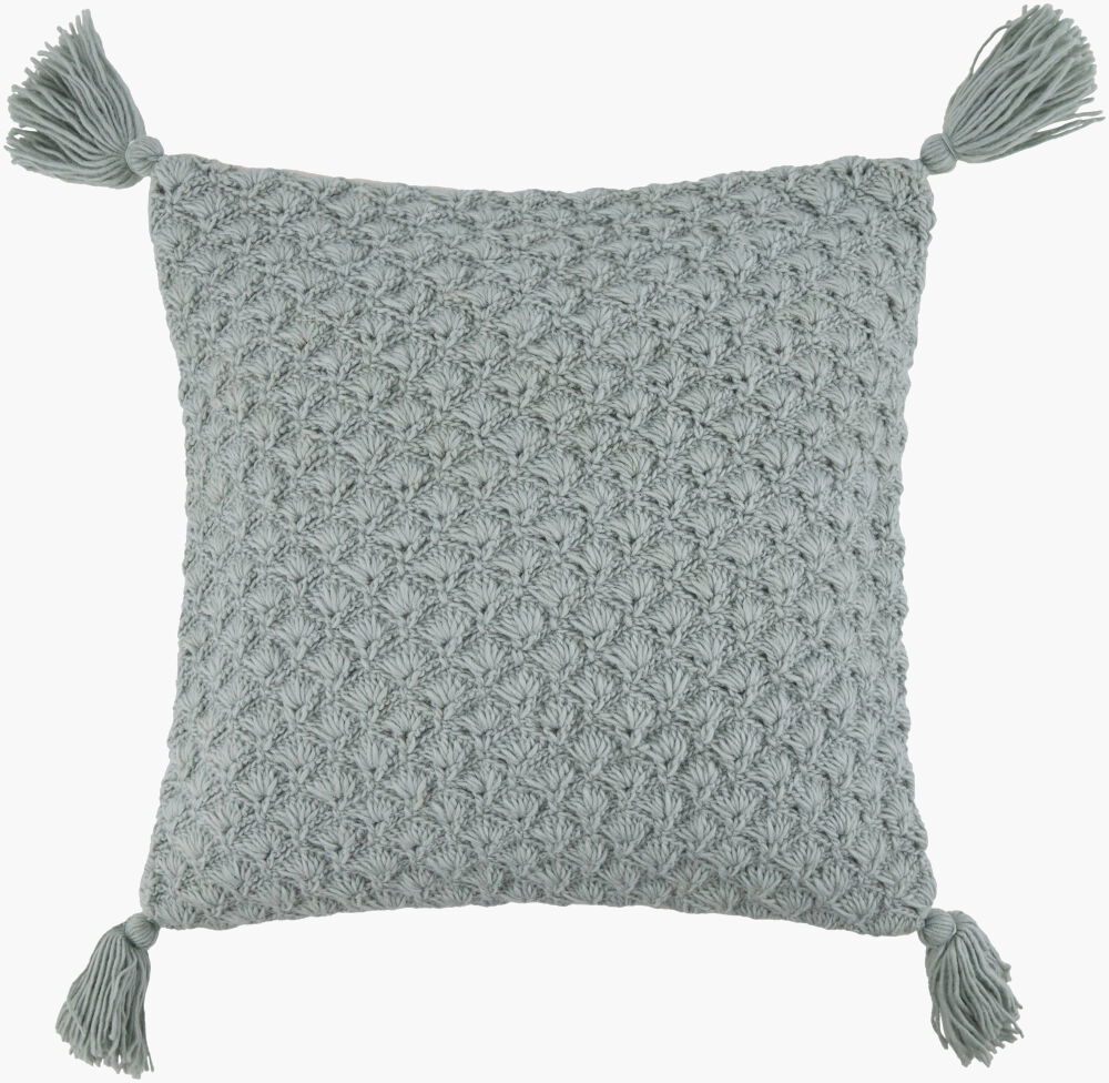 Makrome Accent Pillow, Decorative Pillow by Surya, 18" length x 18" width