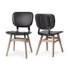 Haden Open Back Dining Side Chair | Black Faux Leather with Iron, Dining Chair by Mercana, 18.5" length x 21.5" width x 32.25" height thumbnail 5