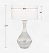 Potter Striped Ivory Blue Table Lamp thumbnail 2