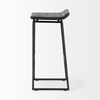 Givens 30.25'H Seat Height Black Wood Seat Black Metal Base Stool, Counter & Bar Stool by Mercana, 14" length x 15.8" width x 32" height thumbnail 5